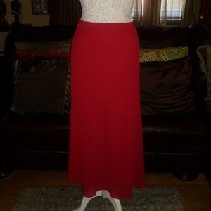 A cute sheer reddish lined skirt